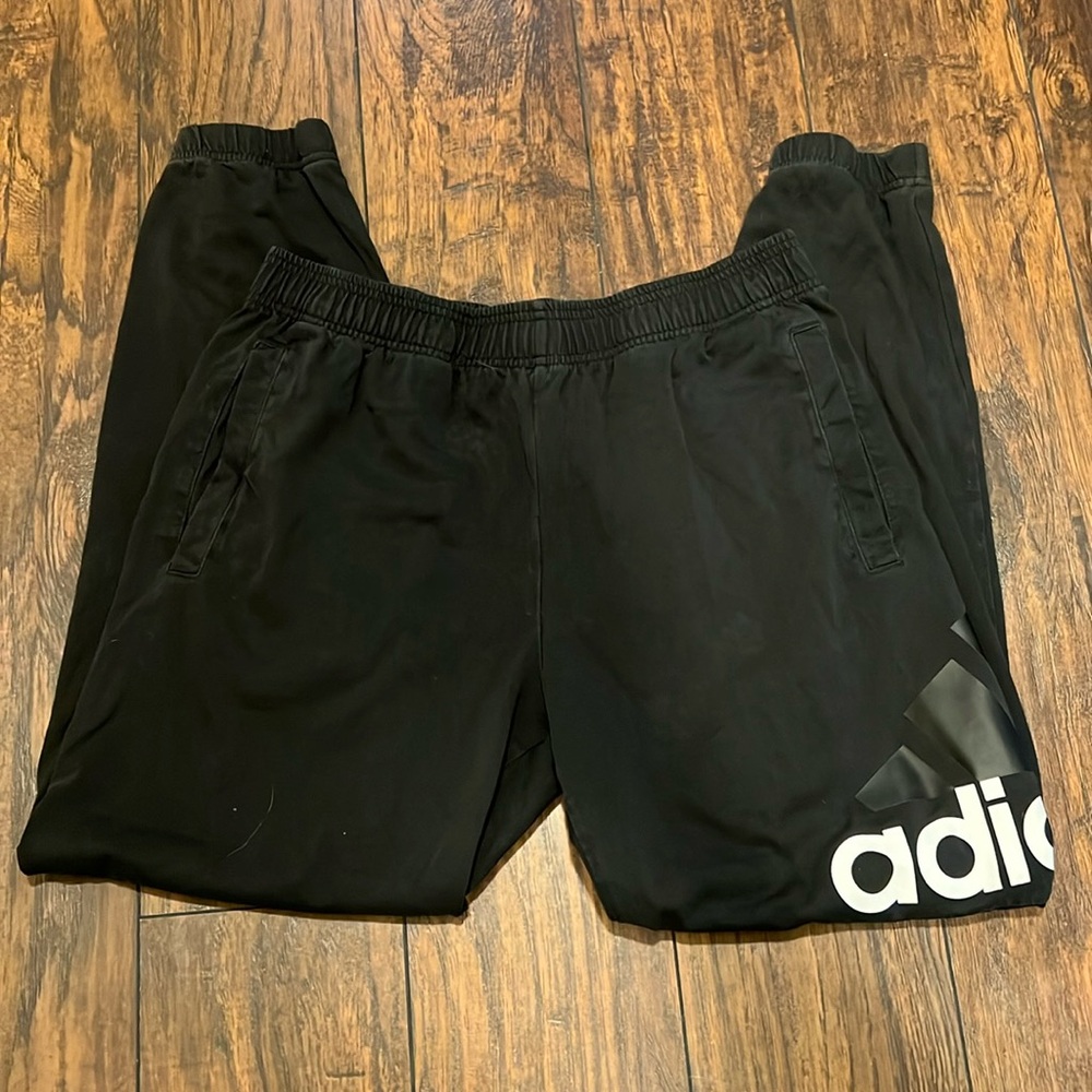 Adidas Black Size Large Knit Joggers